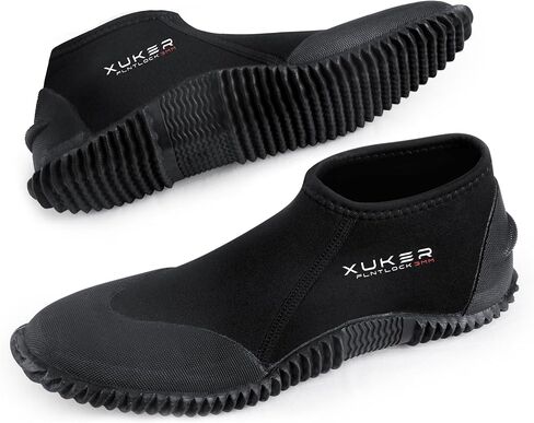 XUKER Neoprene Diving Boots Men Women 3mm Wetsuit Booties GBS Water Shoes with Anti-Slip Sole Sand Beach Shoes for Scuba Diving Snorkeling Rafting, Windsurfing in Kuwait
