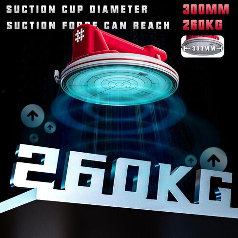 Electric Suction Cup for Glass, 9'' Digital Display Suction Cups 580lbs Max Load, Automatic Vacuum Adsorption, Digital Motorized Suction Cup, Glass, Tile, Granite, Metal in Saudi Arabia