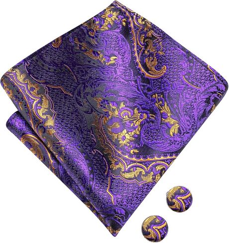 Dubulle Mens Bowtie and Lapel Pin Set Paisley Floral Pretied Bowtie with Pocket Square Cufflinks in Saudi Arabia