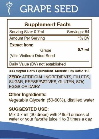 Secrets of the Tribe Grape Seed Tincture Alcohol-Free Liquid Extract, Grape (Vitis Vinifera) Dried Seed (2 FL OZ) in Saudi Arabia