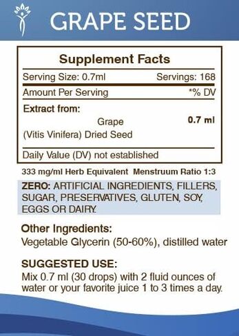 Secrets of the Tribe Grape Seed Tincture Alcohol-Free Liquid Extract, Grape (Vitis Vinifera) Dried Seed (2 FL OZ) in Saudi Arabia