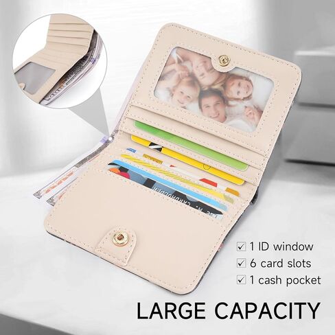MEITRUE Slim Small Wallet for Women RFID Womens Wallet Leather ID Credit Card Holder whit Zipper Coin Pocket Bifold Compact Wallet in Saudi Arabia