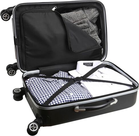 حقيبة حمل الأمتعة الصلبة من Denco NFL Los Angeles Chargers، باللون الأسود in Kuwait