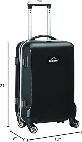 حقيبة حمل الأمتعة الصلبة من Denco NFL Los Angeles Chargers، باللون الأسود in Kuwait