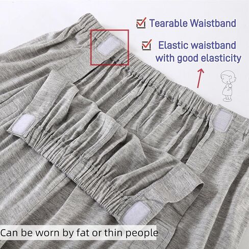 Breakaway Pants,Bedridden Patient Pants,Tearable Care Pants,Handicap Clothing,Post-Surgery Pants,Hospital Nightgown,Adaptive Pants,Tear Away Pants,Pink in Saudi Arabia