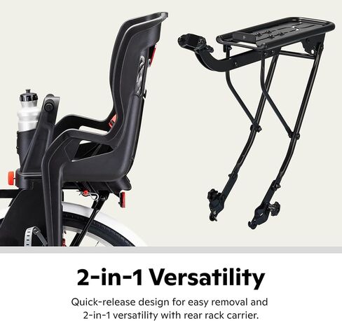 Schwinn Deluxe and Ovation Bike Child Carrier, Rear Mounted Bike Seat Compatible with Most Adult Bike, Seats One Child, Ages 1 Year and Up, Max. Weight 40 lbs., Baby Bike Seat in Kuwait