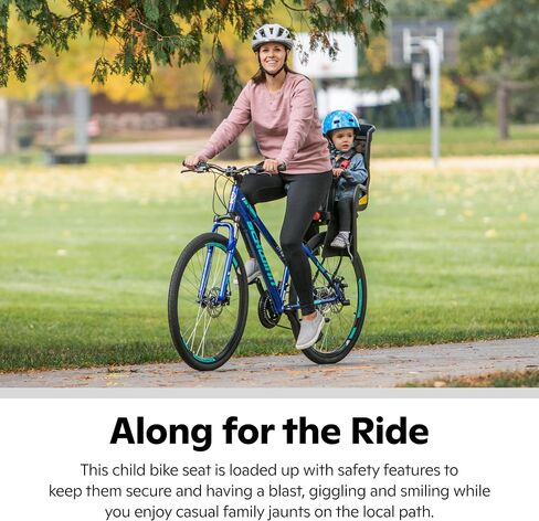 Schwinn Deluxe and Ovation Bike Child Carrier, Rear Mounted Bike Seat Compatible with Most Adult Bike, Seats One Child, Ages 1 Year and Up, Max. Weight 40 lbs., Baby Bike Seat in Kuwait