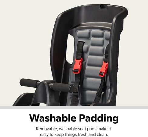 Schwinn Deluxe and Ovation Bike Child Carrier, Rear Mounted Bike Seat Compatible with Most Adult Bike, Seats One Child, Ages 1 Year and Up, Max. Weight 40 lbs., Baby Bike Seat in Kuwait