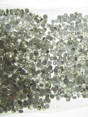 Yueton 1440 قطعة 3 مم (12SS) DIY كريستال مستدير مسطح من حجر الراين مسمار الفن جراب الهاتف المحمول الديكور (أحمر) in Saudi Arabia