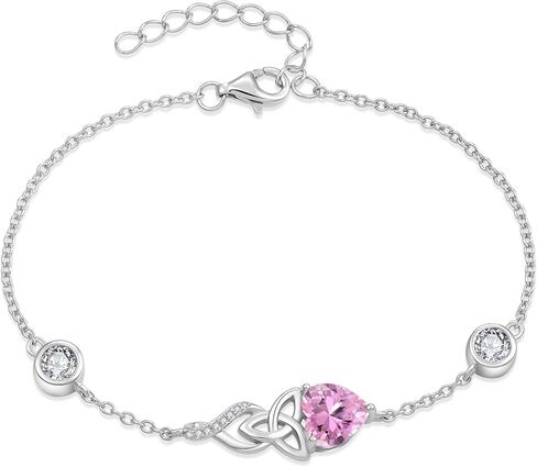 Infinity Celtic Knot Bracelet 925 Sterling Silver Birthstone Bracelet Irish Jewelry Gifts for Women in Saudi Arabia