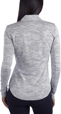 Spyder Ladies' Tech Quarter Zip Top Shirt (US, Alpha, Large, Regular, Regular, Gray) in Saudi Arabia