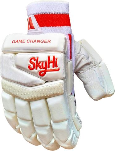 Game Changer Cricket Batting Gloves | Lighweight Leather Cricket Batting Gloves for Mens Right Hand and Left Hand Batsman in Saudi Arabia