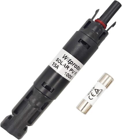 15A Solar in-line Fuse Holder, IP68 1000V for Solar Panel and Inverter in Photovoltaic System, Male and Female Connector with 1 Fuse in Saudi Arabia