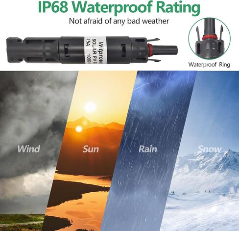 15A Solar in-line Fuse Holder, IP68 1000V for Solar Panel and Inverter in Photovoltaic System, Male and Female Connector with 1 Fuse in Saudi Arabia