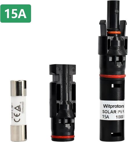 15A Solar in-line Fuse Holder, IP68 1000V for Solar Panel and Inverter in Photovoltaic System, Male and Female Connector with 1 Fuse in Saudi Arabia