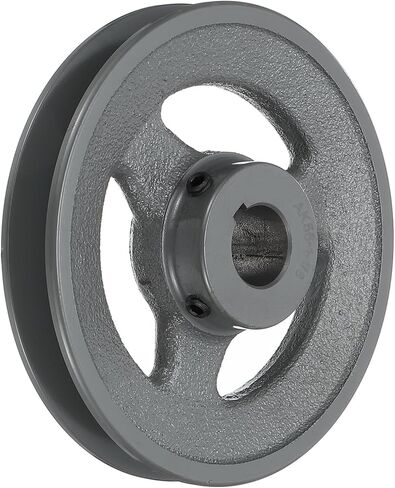 Uxcell AK56-1 1/8 V-Belt Sheave 1 1/8 "تتحمل 5.45" OD أحادية الأخدود الويب Sheave بالملل إلى الحجم، حديد الزهر، قسم الحزام لـ 4L أو حزام in Saudi Arabia