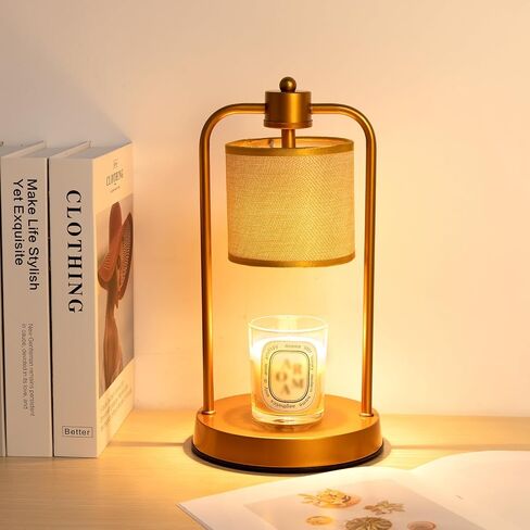 Candle Warmer Lamp with Timer: Electric Candle Lamp with Adjustable Height - Heat Candle Wax Melts Warmer with 2 Bulbs Dimmer for Home Bedroom Decor, Warm Gifts for Men Women in Saudi Arabia