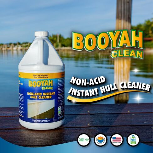 BooYah Clean Non-Acid Instant Hull Cleaner – Removes Water and Scum Lines, Fish Blood, and Tannin Stains – Meets EPA Safer Choice Direct Release Criteria in Saudi Arabia