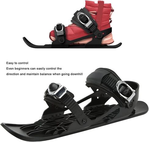 Focket Mini Short Ski Skates for Snow, Short Snowskates Snowblades Skiboard Skis for Winter Shoes, Outdoor Skiing Mini Ski Skates Ski Shoes for Winter Sport, Country Ski in Saudi Arabia