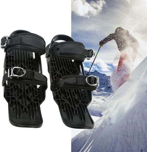 Focket Mini Short Ski Skates for Snow, Short Snowskates Snowblades Skiboard Skis for Winter Shoes, Outdoor Skiing Mini Ski Skates Ski Shoes for Winter Sport, Country Ski in Saudi Arabia