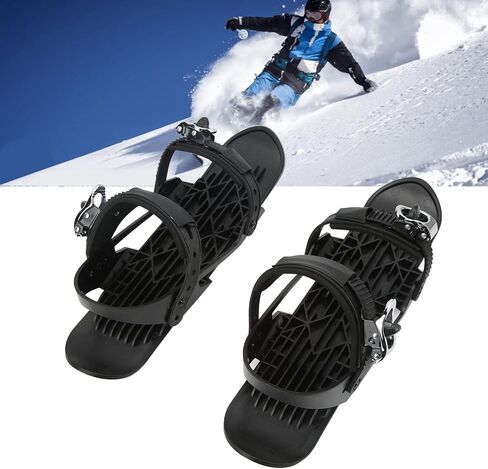 Focket Mini Short Ski Skates for Snow, Short Snowskates Snowblades Skiboard Skis for Winter Shoes, Outdoor Skiing Mini Ski Skates Ski Shoes for Winter Sport, Country Ski in Saudi Arabia
