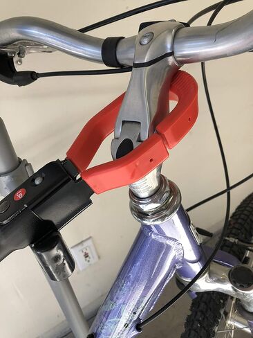 SPAREHAND Bike Frame Adapter - QSP-610 Telescopic Powder Coated Bicycle Carrier - Crossbar Adapter for Bike Rack, Adjusts from 22" to 32" - Universal Fit for Various Bike Sizes & Models - Red Ends in Kuwait
