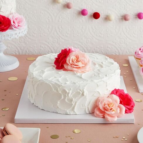 6 عبوات من طبلة الكيك البيضاء مقاس 30.48 سم لحلويات الخبز، وألواح الكيك المربعة من رقائق معدنية للمعجنات in Saudi Arabia
