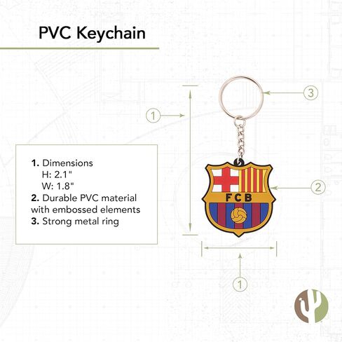 Desert Cactus FC Barcelona Keychain Barça Barca Soccer Football Car Keys Holder (PVC A) in Saudi Arabia