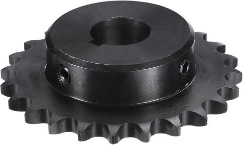 uxcell #40 Chain Roller Sprocket B Type, 1" Bore 24 Tooth Single Strand Chain Sprocket, Carbon Steel, Keyway with Set Screws in Saudi Arabia