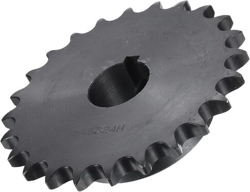 uxcell #40 Chain Roller Sprocket B Type, 1" Bore 24 Tooth Single Strand Chain Sprocket, Carbon Steel, Keyway with Set Screws in Saudi Arabia