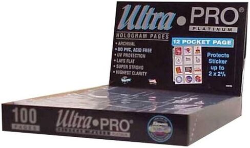 صفحة بلاتينية ذات 3 جيوب من Ultra Pro مع جيوب مقاس 3-1/2 بوصة × 7-1/2 بوصة 100 قيراط. in Kuwait