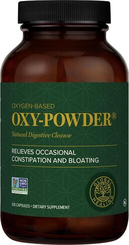 Global Healing Center Oxy-Powder Oxygen Based Safe and Natural Colon Cleanser and Relief from Occasional Constipation (120 Capsules)(Packaging may vary) in Saudi Arabia
