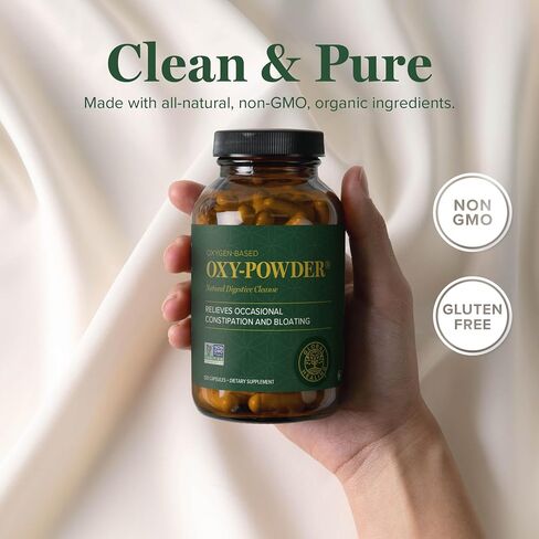 Global Healing Center Oxy-Powder Oxygen Based Safe and Natural Colon Cleanser and Relief from Occasional Constipation (120 Capsules)(Packaging may vary) in Saudi Arabia