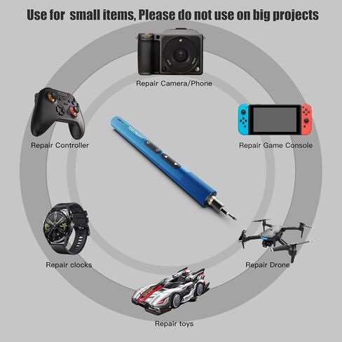 مجموعات مفكات كهربائية، مجموعات مفكات كهربائية صغيرة 55 في 1، مجموعات مفكات طاقة دقيقة مع لقم مغناطيسية، مصابيح LED، مجموعات أدوات كهربائية للهاتف، النظارات، الكمبيوتر الشخصي، الكاميرا، أزرق in Kuwait
