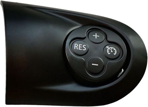 3 Spoke Steering Wheel Multifunction Switch Cruise Control Cover and Volume Control Button Cover for Mini Cooper R55 R56 R57 R58 R59 R60 R61 2007-2015 (Volume Key + RES + Dial Cover, One Size) in Saudi Arabia