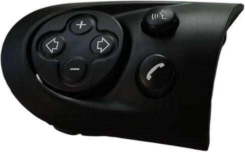 3 Spoke Steering Wheel Multifunction Switch Cruise Control Cover and Volume Control Button Cover for Mini Cooper R55 R56 R57 R58 R59 R60 R61 2007-2015 (Volume Key + RES + Dial Cover, One Size) in Saudi Arabia