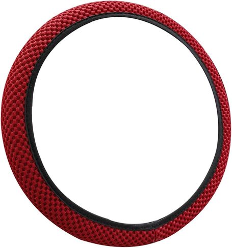 Elastic Stretch Car Steering Wheel Cover, Anti-Slip Microfiber Leather Automotive Steering Wheel Protector, Soft Breathable Vehicle Decor Accessories, Universal for RV, SUV, Truck (Black) in Saudi Arabia