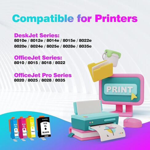 910XL Black Ink Cartridges for HP Printer Replacement for HP 910 910XL Ink, Compatible with HP OfficeJet Pro 8020e 8024e 8025e 8028e 8035e Work with OfficeJet 8010e 8012e 8014e 8015e 8022e Printer in Saudi Arabia