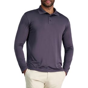 Haggar Mens Long Sleeve Stretch Polo