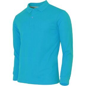 Men's Polo Shirt Cotton Pique Polo Shirt Long Sleeve Polo Shirt