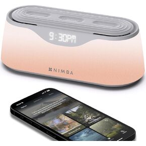 Nimba OFLO White Noise Sound Machine for Sleep, Sunrise Alarm Clock with Wake Up Light, Designed for Adults Setting Personal Self-Care Routine with Soothing Sounds and Ambient Light