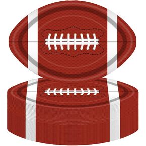 50 PCS Football Plates, Football Paper Plates, Football Party Supplies Disposable Football Party Plates for Birthday Football Party Decorations Gameday Tailgate Sports Party Decoration