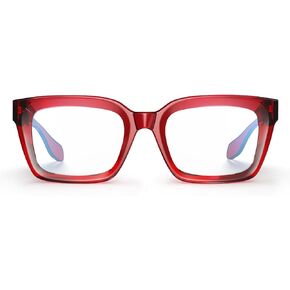VISOONE Spring Hinge Blue Light Blocking Glasses Square with Anti Computer Glare for Gaming Women MONTANA