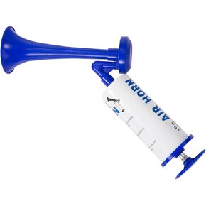 Handheld Air Horn, Noise Maker for Sports Events, Boating, Safety Signal, and Parties, Aluminum Body and Air-pump (Blue)