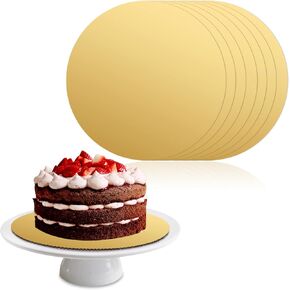 Romeda Cake Board, 7 Cake Boards Per Pack, Cake Board Can Be Used for Baking Cakes, Cake DIY, Desserts and Crafts Use, Food Grade Cake Boards10 Inch Round (White)