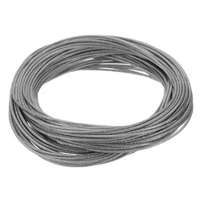 uxcell 1/32" (1mm) 304 Stainless Steel Cable Wire Rope 7 x 7 Strands Core 50ft (15m) PVC Coated Aircraft Wire for Construction Outdoors Marine Rigging Decking Railings