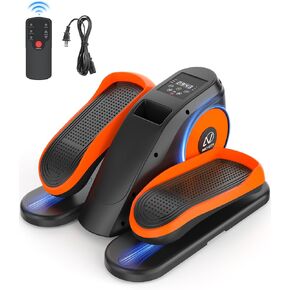 ANCHEER Under Desk Elliptical Machine, Electric Ellipse Leg Exerciser for Seniors with Remote Control, Quiet & Compact Pedal Exerciser, Manual & Auto Mode for Home and Office Use