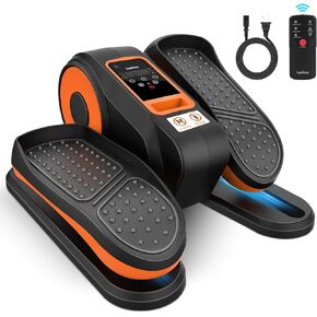 LapEasy Under Desk Elliptical Machine, Electric Ellipse Leg Exerciser for Seniors Portable Mini Seated Elliptical for Home with Display Monitor and Remote Control 12 Adjustable Speeds