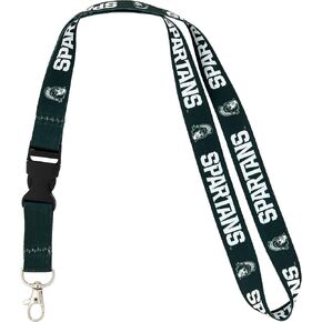 Desert Cactus Michigan State University Lanyard Spartans MSU Car Keys ID Badge Holder Keychain Detachable Breakaway Snap Buckle (Green - Spartans)