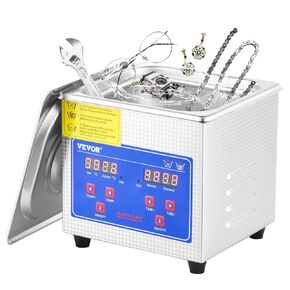 10L Professional Sonic Cleaner, Stainless Steel Industrial Machine with Digital Timer & Heater, Ideal for Jewelry, Dentures, Instruments, and Industrial Parts, 110V, FCC/CE/RoHS Certified